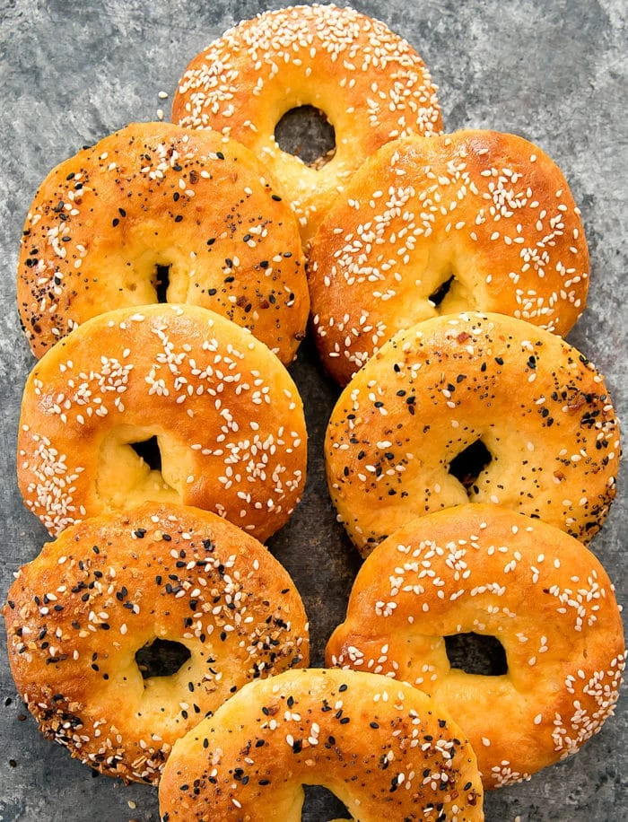 Bagels keto suaves y sabrosos