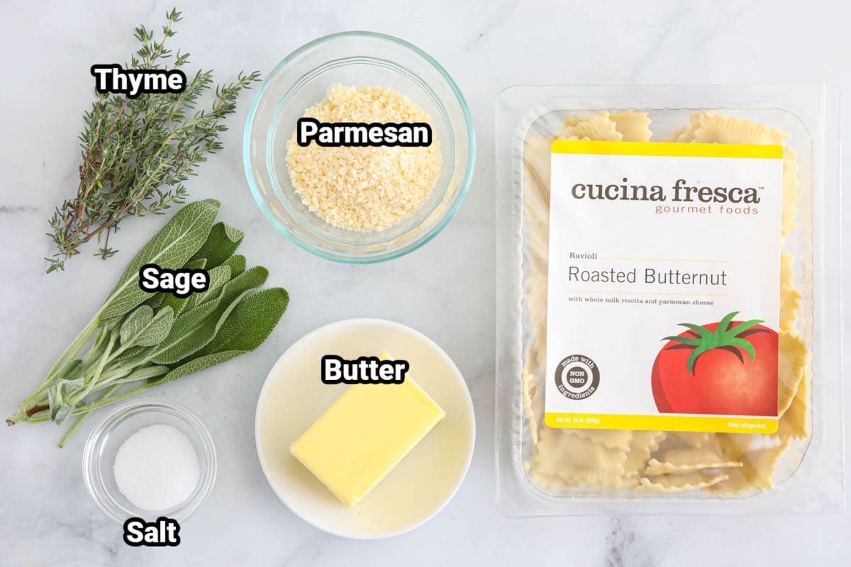 Ingredients for Butternut Squash Ravioli