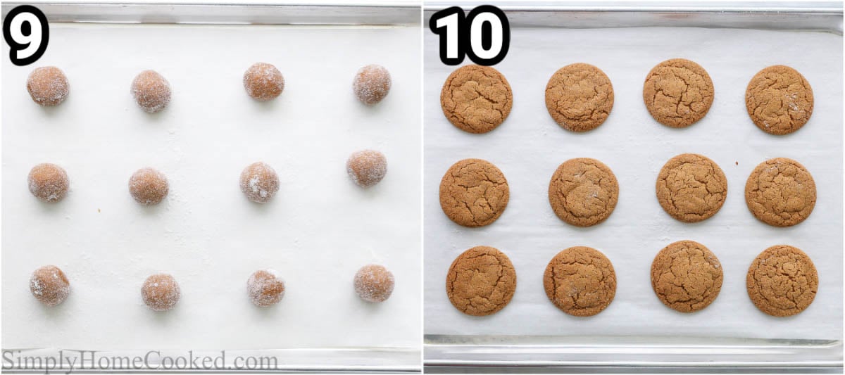 If you're searching for the ideal spiced biscuit for the holidays, then these Chewy Ginger Molasses Cookies would be ideal. They have the finest texture and are filled with flavor. #finesthomemademolassescookie #finesthomemadegingermolassescookie #finesthomemademolassesgingercookie #besthomemadechewymolassescookie Steps to prepare Ginger Molasses Cookies: position the rounds of cookie dough on a baking sheet lined with parchment paper and bake.