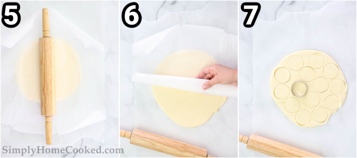 You are going to adore this simple and delectable recipe for Traditional Shortbread Cookies. They are buttery, sweet, and crumbly - absolutely perfect! #easyshortbreadcookiesrecipe #bestshortbread #bestshortbreadcookierecipe #bestshortbreadrecipe Techniques to make Traditional Shortbread Cookies: flatten the dough between sheets of parchment paper, then form shapes.